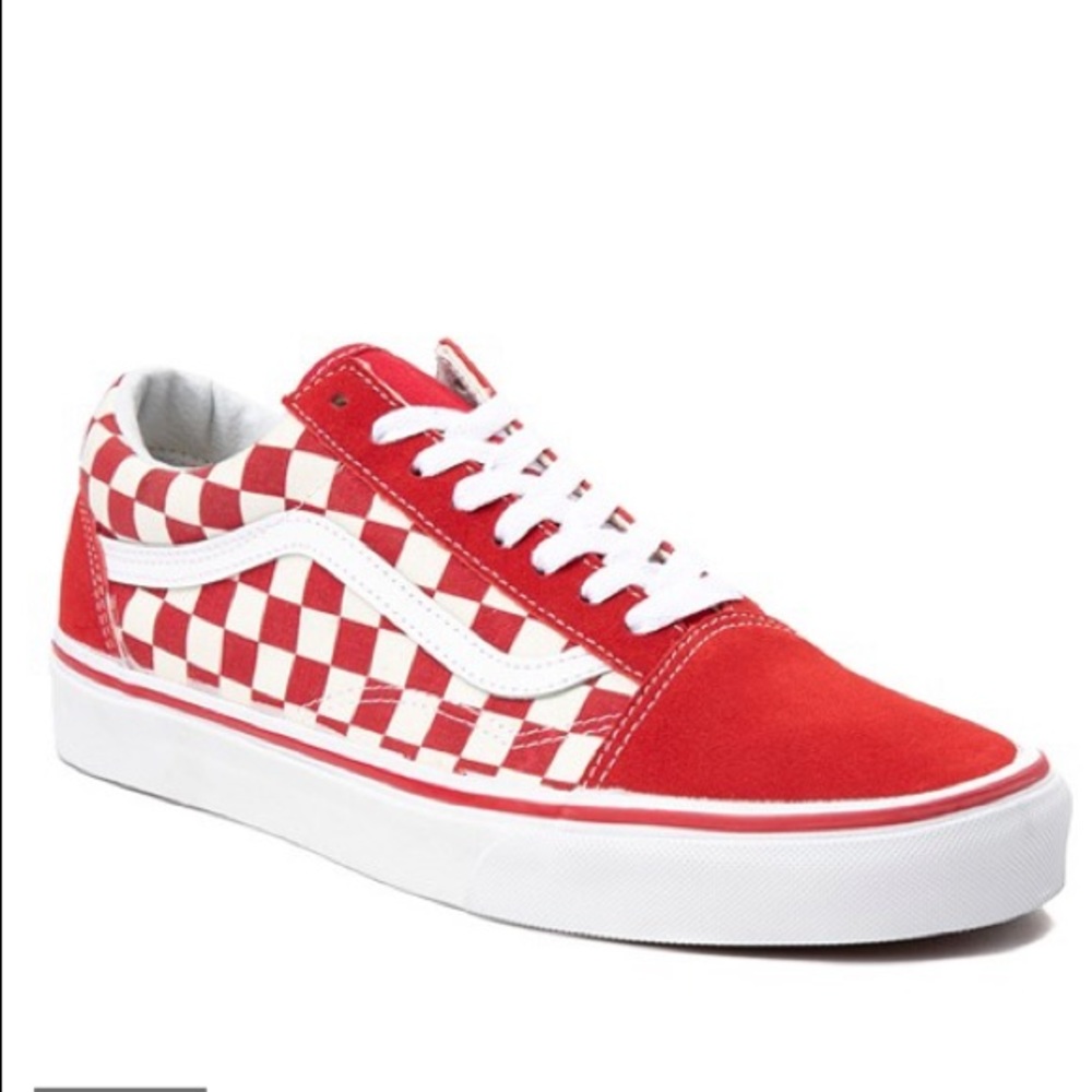 Vans Old Skool in Red/White Check
